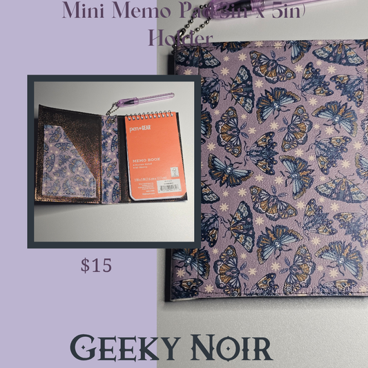 Memo pad notebook holder