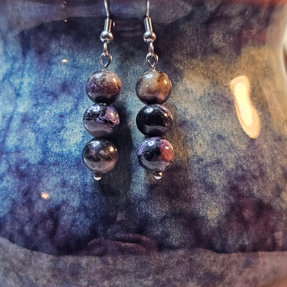 3 Bead Earrings