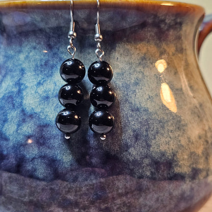 3 Bead Earrings