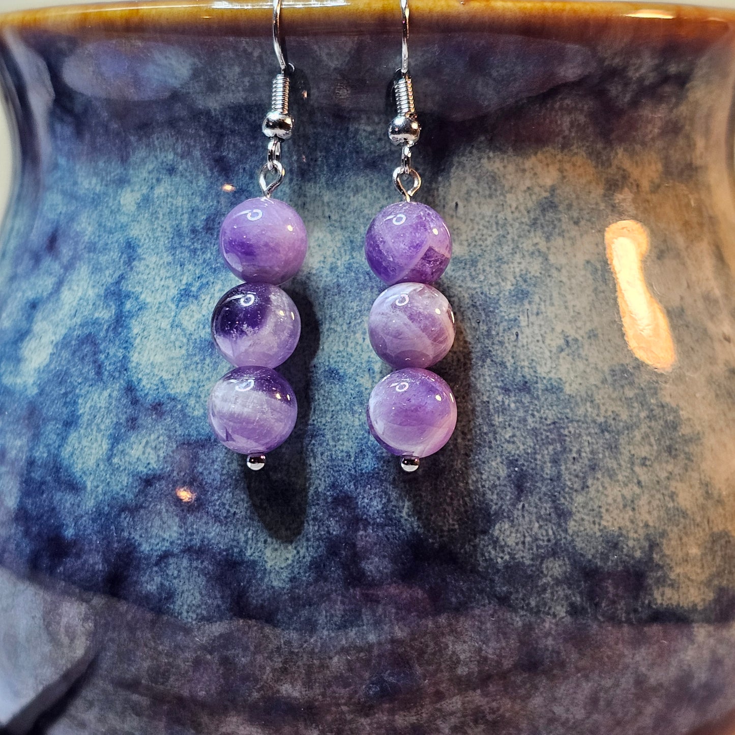 3 Bead Earrings